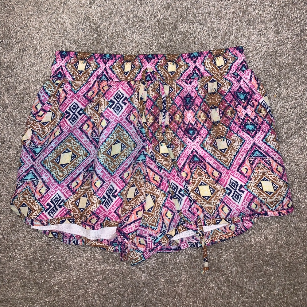Alya Pink & Yellow Multicolor High Waist shorts size S - Picture 3 of 8